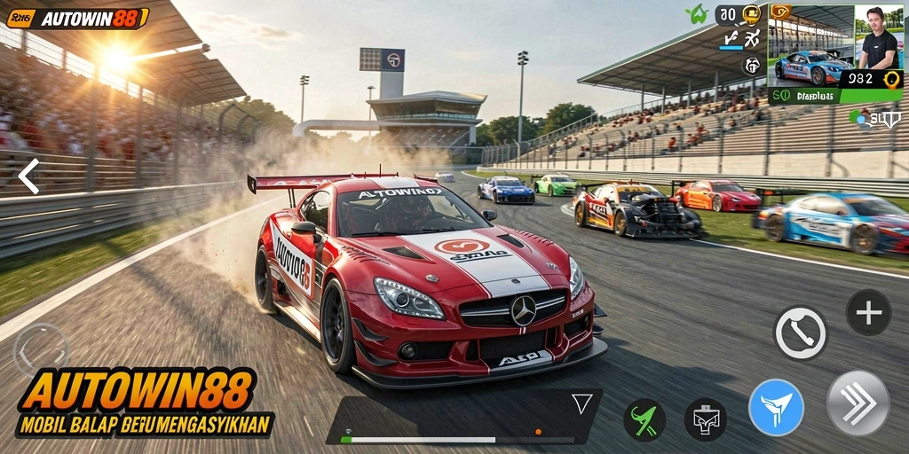 Gameplay seru dari balap mobil di AUTOWIN88.