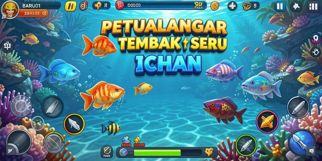 Screenshot game BARU01 yang menunjukkan aksi tembak ikan seru.