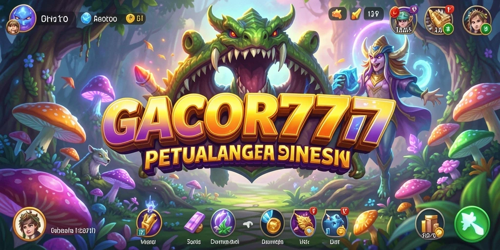 Tampilan gameplay seru di dunia fantasi GACOR777.
