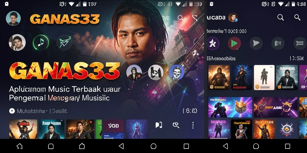 Tampilan screenshot utama GANAS33 dengan gameplay musik yang seru.