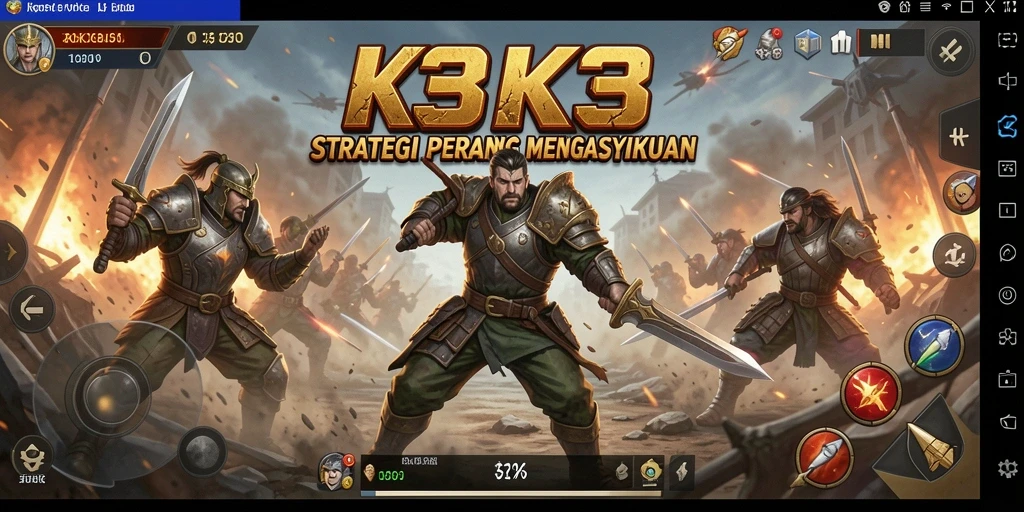 Gameplay seru dalam K3K3 yang menghadirkan strategi mendalam.