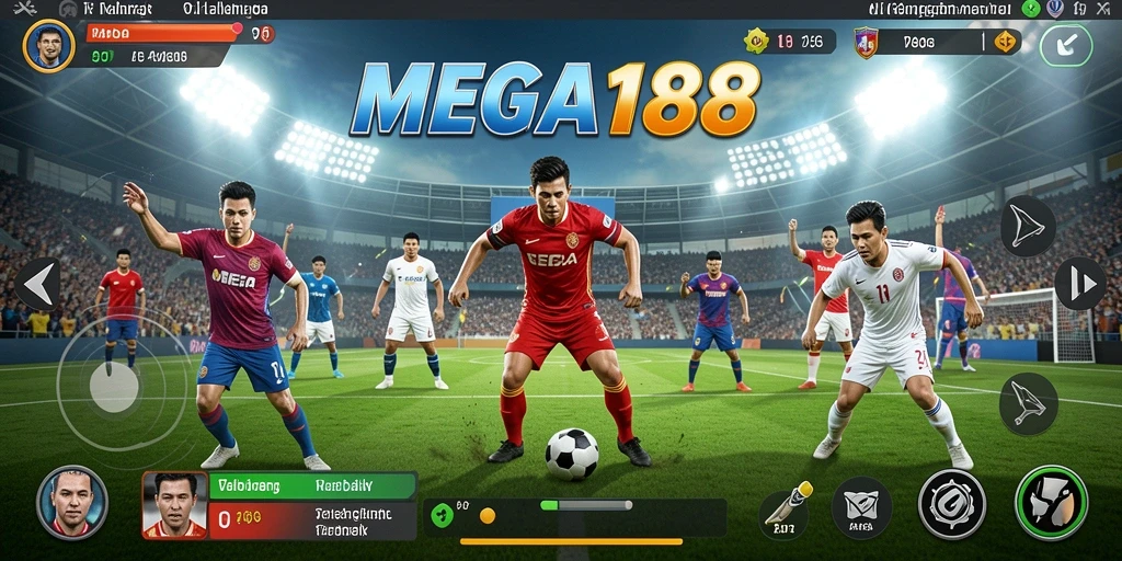 Tampilan screenshot MEGA188 menunjukkan aksi mendebarkan dalam game olahraga.