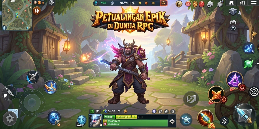Screenshot MENYALA78 menampilkan aksi seru dalam pertarungan RPG.