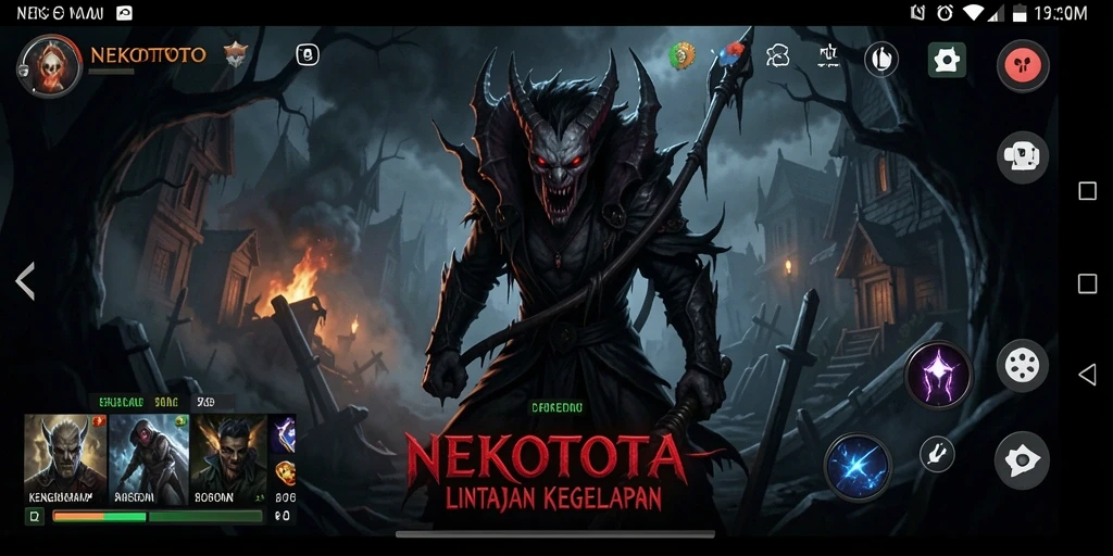 Tangkapan layar gameplay mencekam dari NEKOTOTO yang memunculkan kengerian.