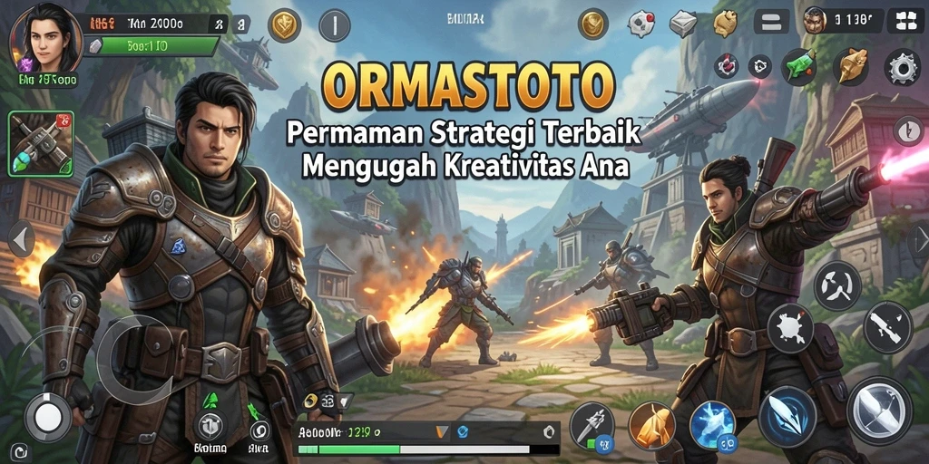 Tampilan gameplay ORMASTOTO yang epik dan strategis.