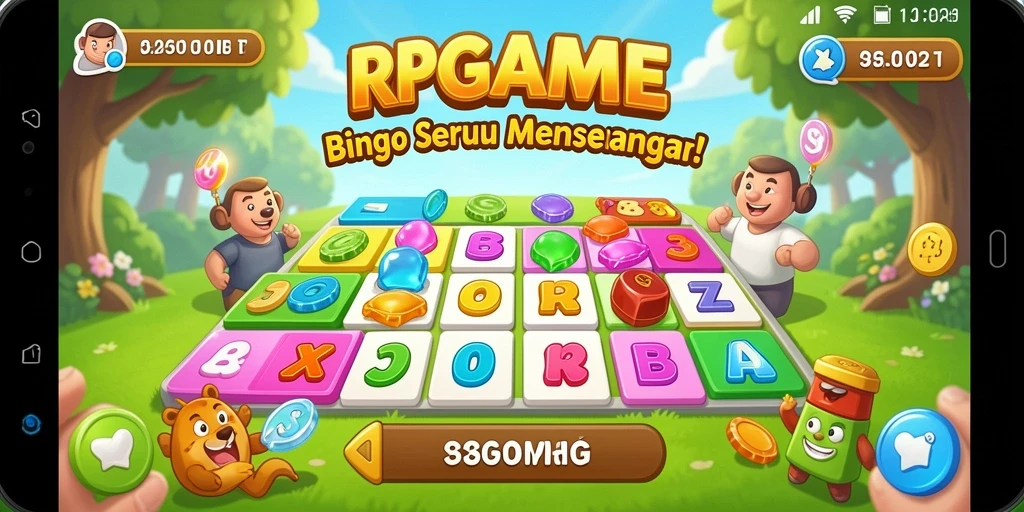 Screenshot gameplay RPGAME menampilkan suasana permainan Bingo yang seru.