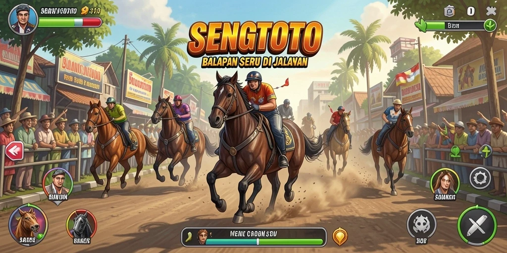 Tampilan gameplay SENGTOTO yang mendebarkan saat balapan.