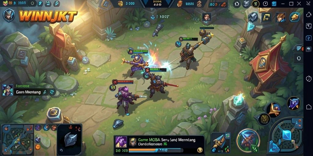 Gameplay seru WINJKT dengan pertarungan tim yang intens.