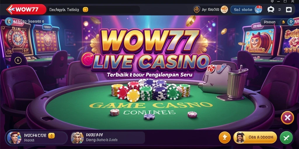 Screenshot gameplay Live Casino dengan dealer langsung yang profesional.